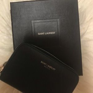 Authentic Saint Laurent Zip-up Coin Purse